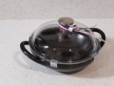 STAUB Baby Wok 16cm Cast iron with Pyrex glass lid, Made in France - used