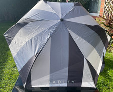 Radley Umbrella Black & Grey TAVISTOCK STRIPE New factory second RRP £30