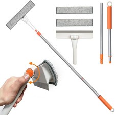 Telescopic Window Squeegee Cleaning Equipment Kit 120CM 2 in 1 Extendable Window