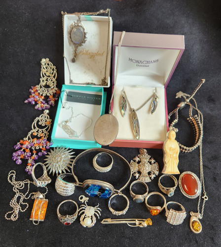Job lot vintage solid sterling - job,