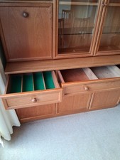  Teak Display Cabinet Wall Unit Bookcase Mid Century Vintage
