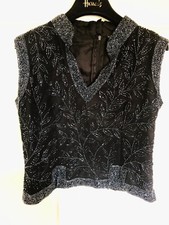 Allegra Hicks evening beaded silk top Y2K