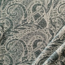 Clarke & Clarke Curtain / Up Fabric  1.0m PALACIO ~ EAU DE NIL ~ Paisley Design