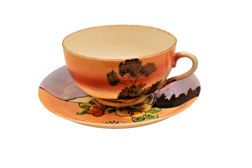 Vintage japanese hand - hand, painted