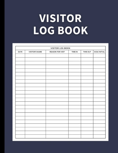 Visitor log book guest sign - log, book: