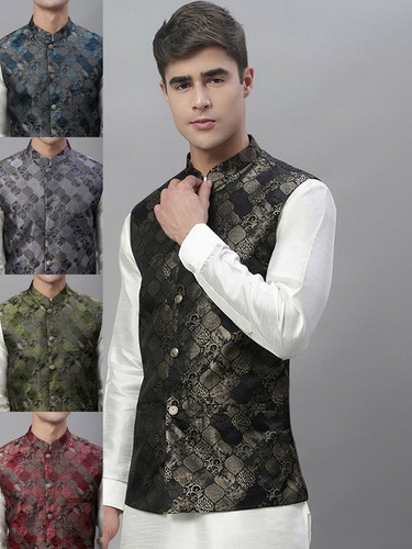 Men nehru jacket woven - jacket, –