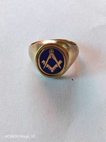 9ct gold masonic freemason - masonic,