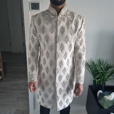 PAKISTANI INDIAN GROOM MENS SHERWANI SHERVANI WEDDING OUTFIT SUIT 