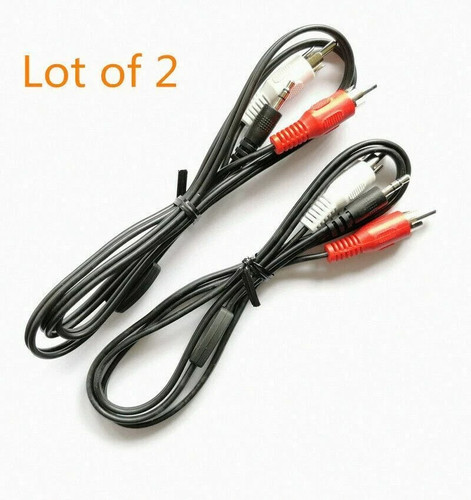 Aux 5mm male rca 2x - male, red