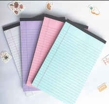 A5 lined colour pages notepad dyslexia visual aid approx 80pages