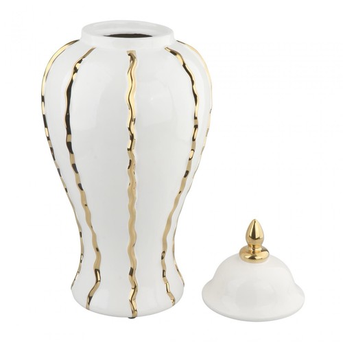 Porcelain ginger jar with lid - with,