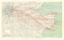 WW1 German Aeroplane Raid 31 Oct 1917 London Kent Margate Ramsgate 1935 map
