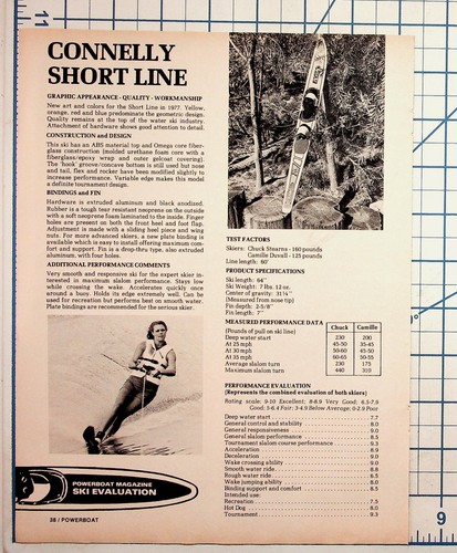 1977 connelly short line water - connelly,