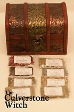 Chest of 8 Herb Sachets - Witch Wicca Pagan Witchcraft Charm Spells Ritual