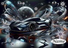 PERSONALISED Christmas Bugatti classic luxury car Card Husband Grandson Son
