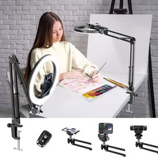 Overhead Phone Mount with Ring Light,  10" Ring Light with Tripod Stand