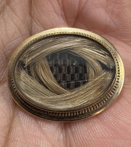 Victorian mourning pin - victorian,