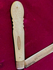 Antique 1800s Sterling Silver & Mother of Pearl Fruit Cutlery Knife