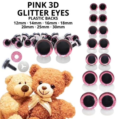 Pink glitter eyes - pink,