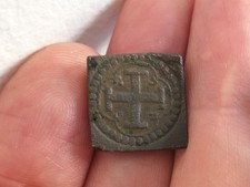 17th century brass coin weight,  perhaps for 8 escudos