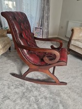 Ox Blood Leather rocking chair
