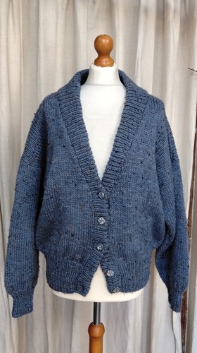 Vintage blue flecked chunky - flecked,