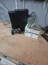Microsoft Xbox 360 Elite 120GB Black Console Bundle With Controller 10 Games
