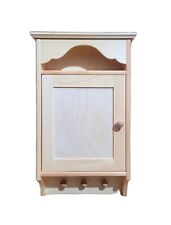 Wall Key Cabinet - Wooden Plain Colour Cupboard Rack Holder Easy Assemble /K05