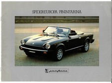 Pininfarina Spidereuropa 2000 1982-1984 Multilingual Brochure Fiat 124 Spider