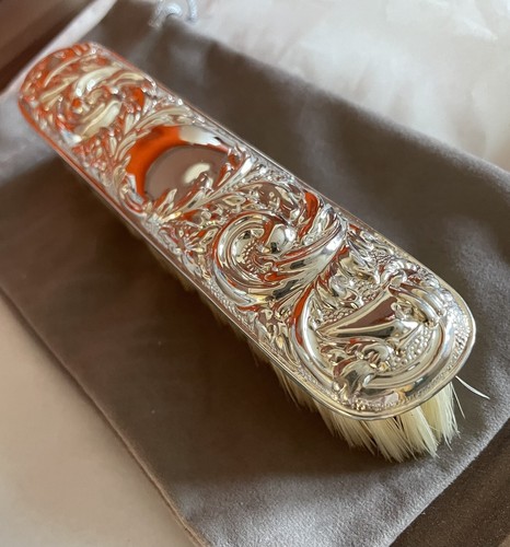 Hallmarked silver cloth brush - cloth,