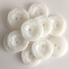 White buttons - flower hearts