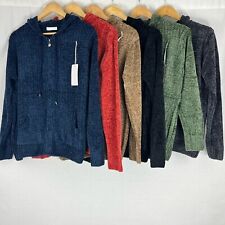 New Womens Soft Chenille Zip Up Hoodie Ladies Pullover Jumper Sweater ONE SIZE