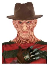 New Official Nightmare On Elm Street Freddy Krueger Adult Brown Fedora Hat