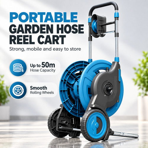 Garden hose reel cart wheels - garden,