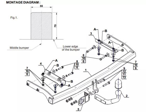 Swan neck tow - neck, for