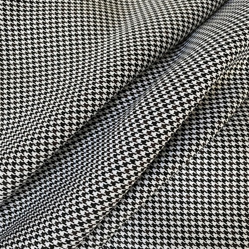 Black white tartan fabric - black,
