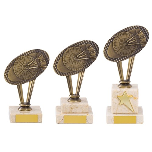 Darts trophies antique gold - trophies,