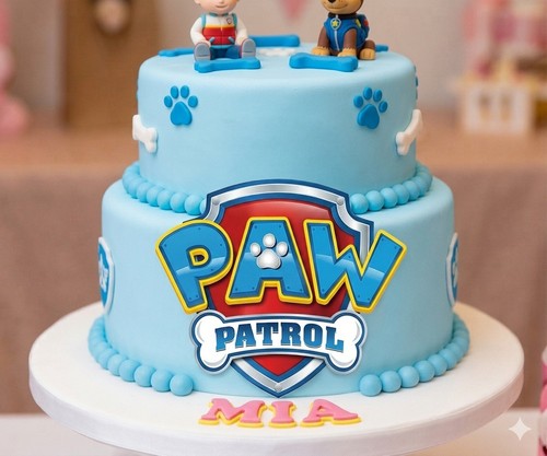 Paw patrol edible logo - edible,