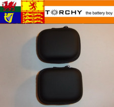 2x  Black Zipped battery case