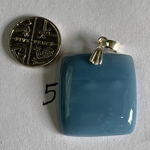 Blue opal pendant with 925 - blue,