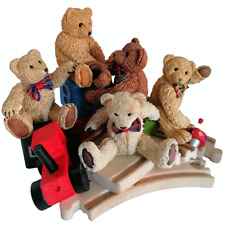 Teddy Playtime Beau Bears Ornament Figurine Paw Prints 9" W Boxed Christmas Gift