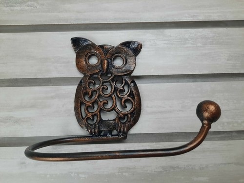 Iron owl toilet paper - paper, holder