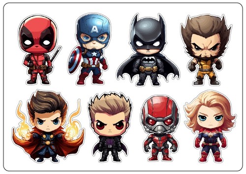 Superhero stickers - superhero,