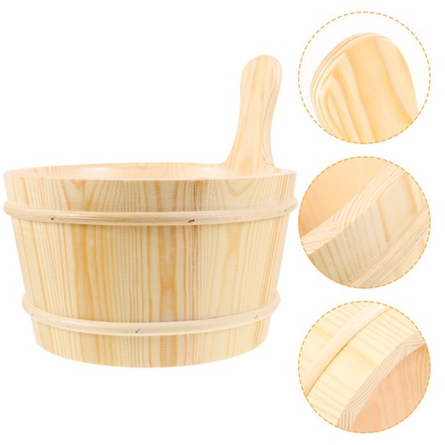 Wooden sauna bucket wood - wooden,