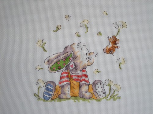 Completed cross stitch - cross,