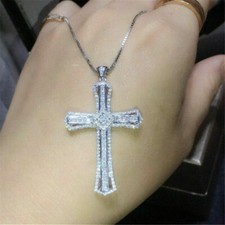 Crystal Cross Necklace Diamond