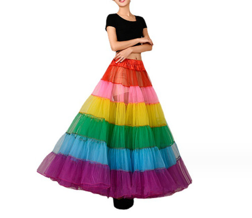 Rainbow tutu skirt women - rainbow,