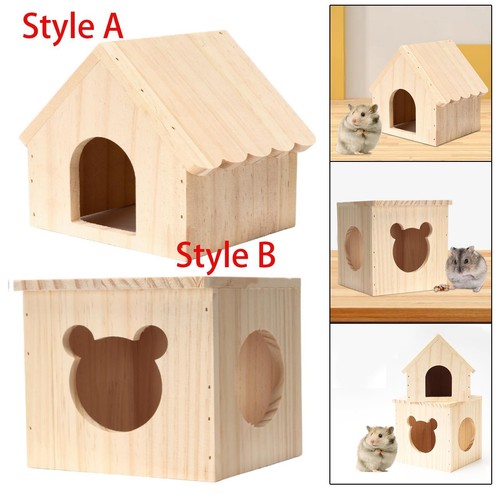 Hamster wooden house hut - hut, cage
