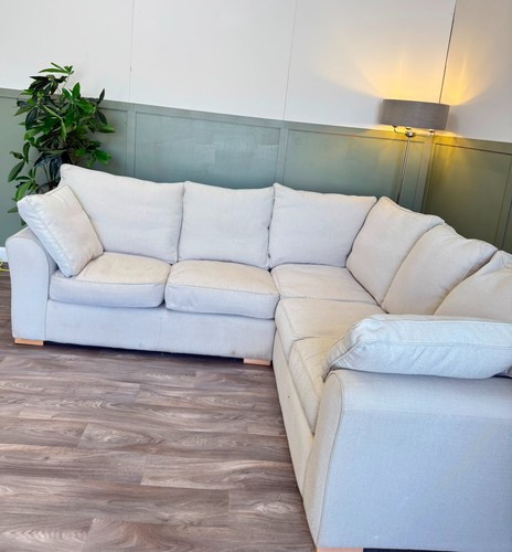 Cream corner sofa - cream,
