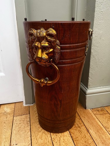 Tall vintage brass bound - vintage,
